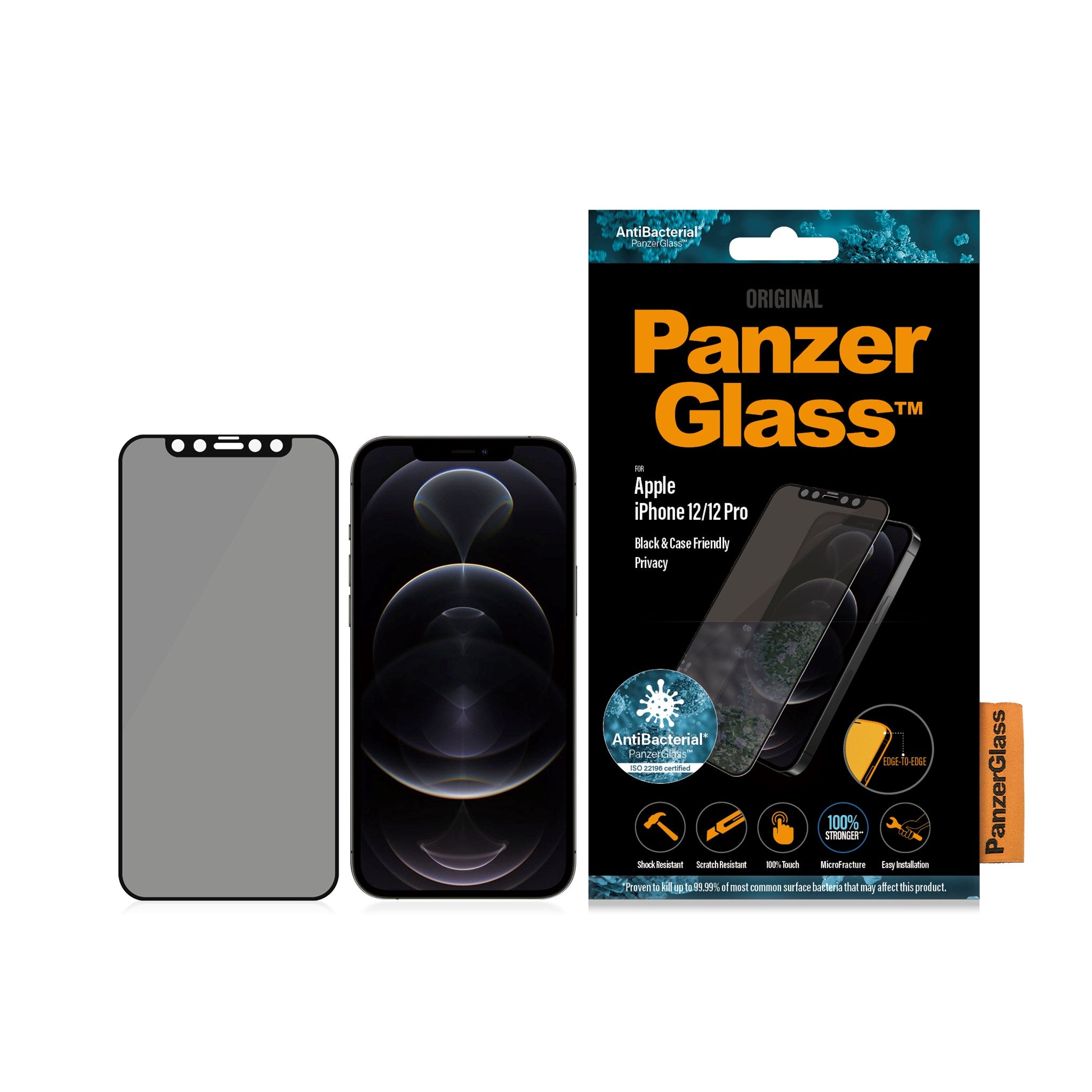 PanzerGlass® Privacy Screen Protector Apple iPhone 12 | 12 Pro | Edge-to-Edge